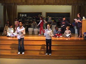 Rehearsing in an elementary school