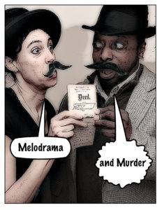 Holly and JR in Melodrama and Murder by Mystery & Adventure Agency