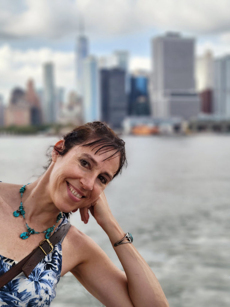 Holly Adams, actress and narrator, visits New York City