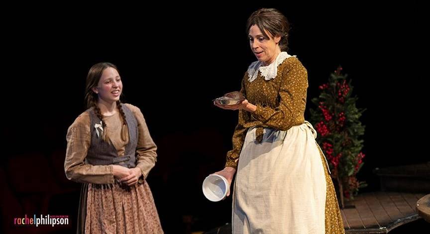 Holly plays Mrs. Cratchit in a Hangar Theatre production 