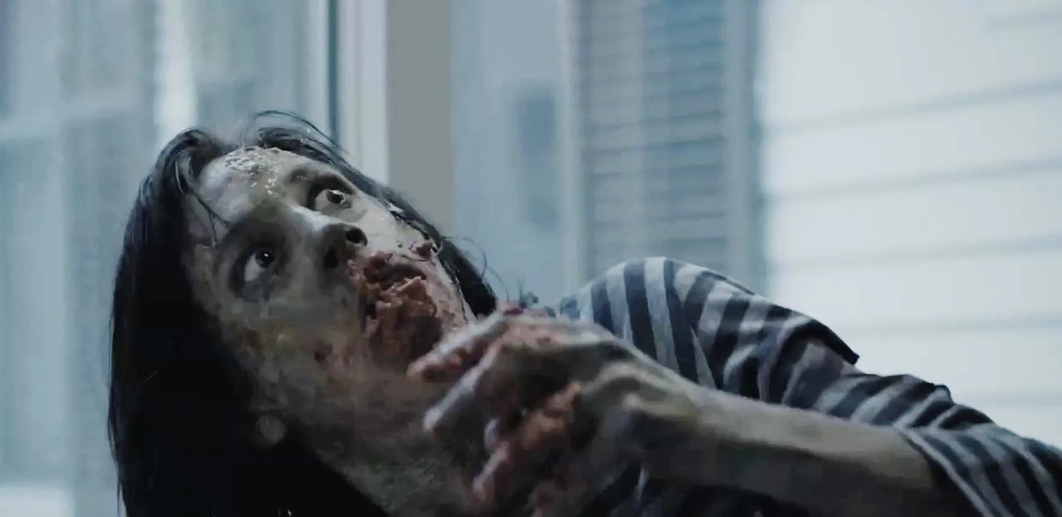Holly Adams as a zombie in Here Alone